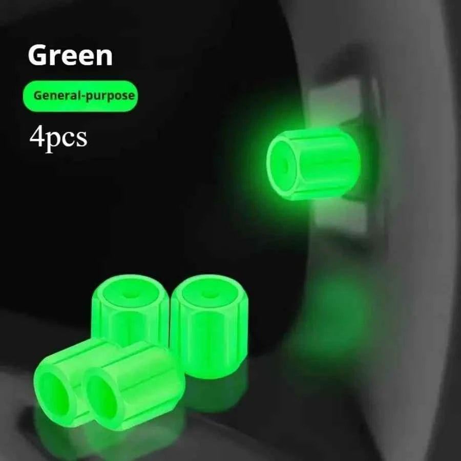 🎁 4pcs Glow in The Dark Tire Valve Cap (100% off)