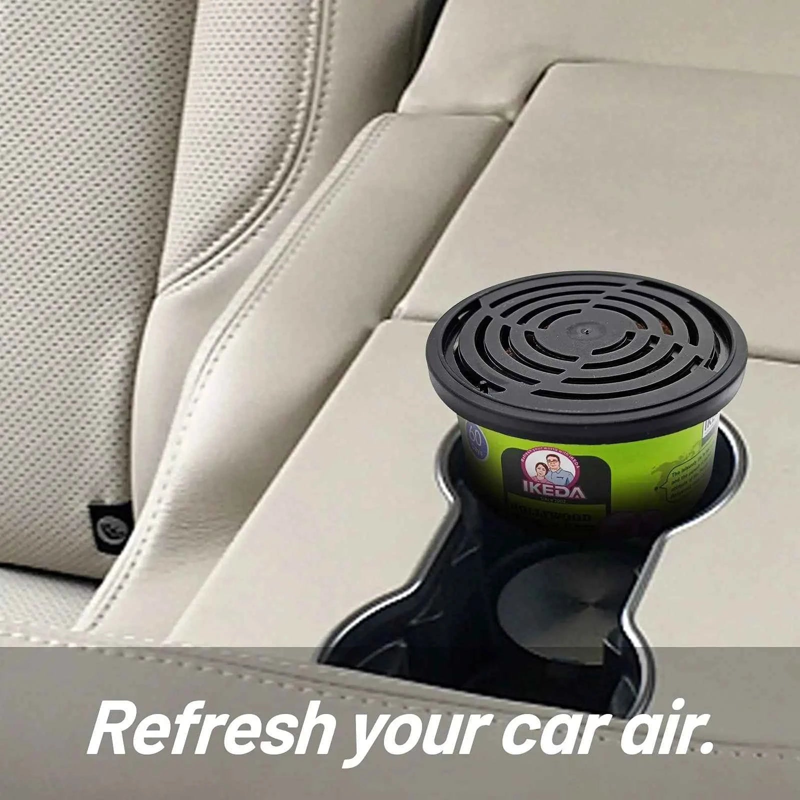 Car Air Freshener Jasmine Scent Organic Cans. Vehicle Fragrance Long Lasting Smell. 