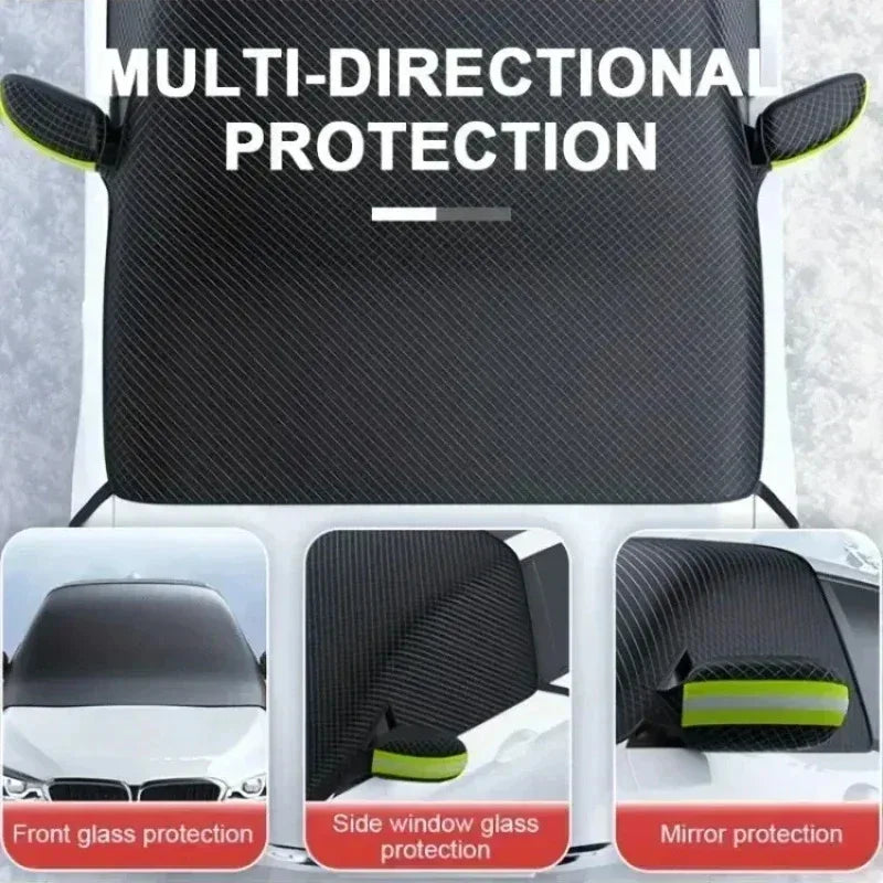 Car Windshield Snow Cover. Magnetic Clip On Heavy Duty For Snow Ice Frost 