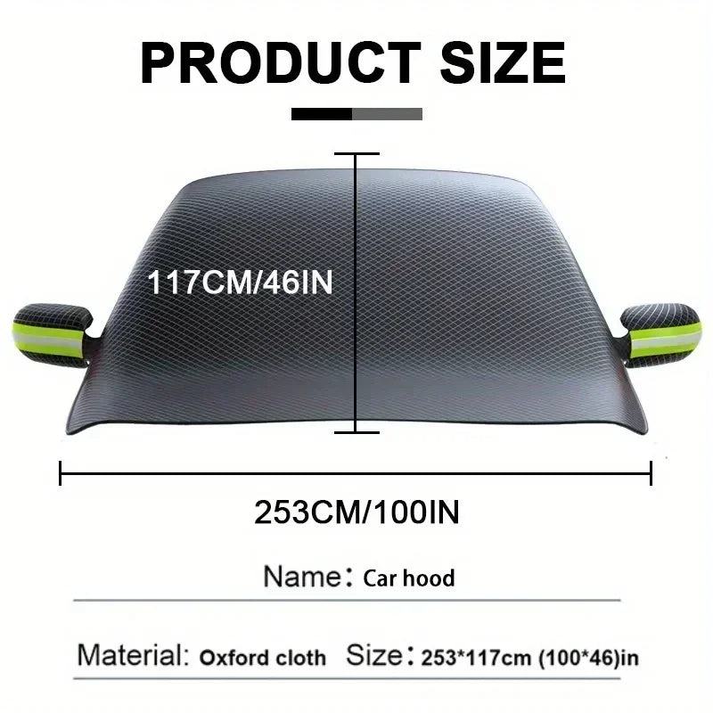 Car Windshield Snow Cover. Magnetic Clip On Heavy Duty For Snow Ice Frost 