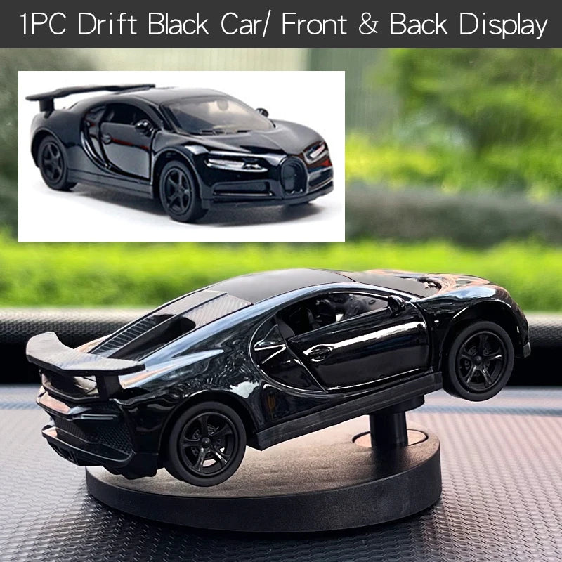 Dashboard Drift Car Spinning Toy Model. Dash Ornament Accessory Black