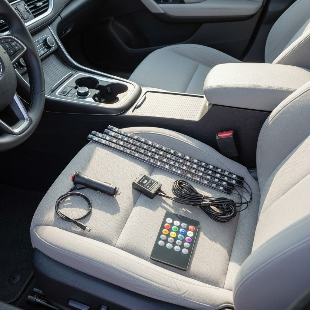 RGB LED Interior Footwell Light Strip Kit
