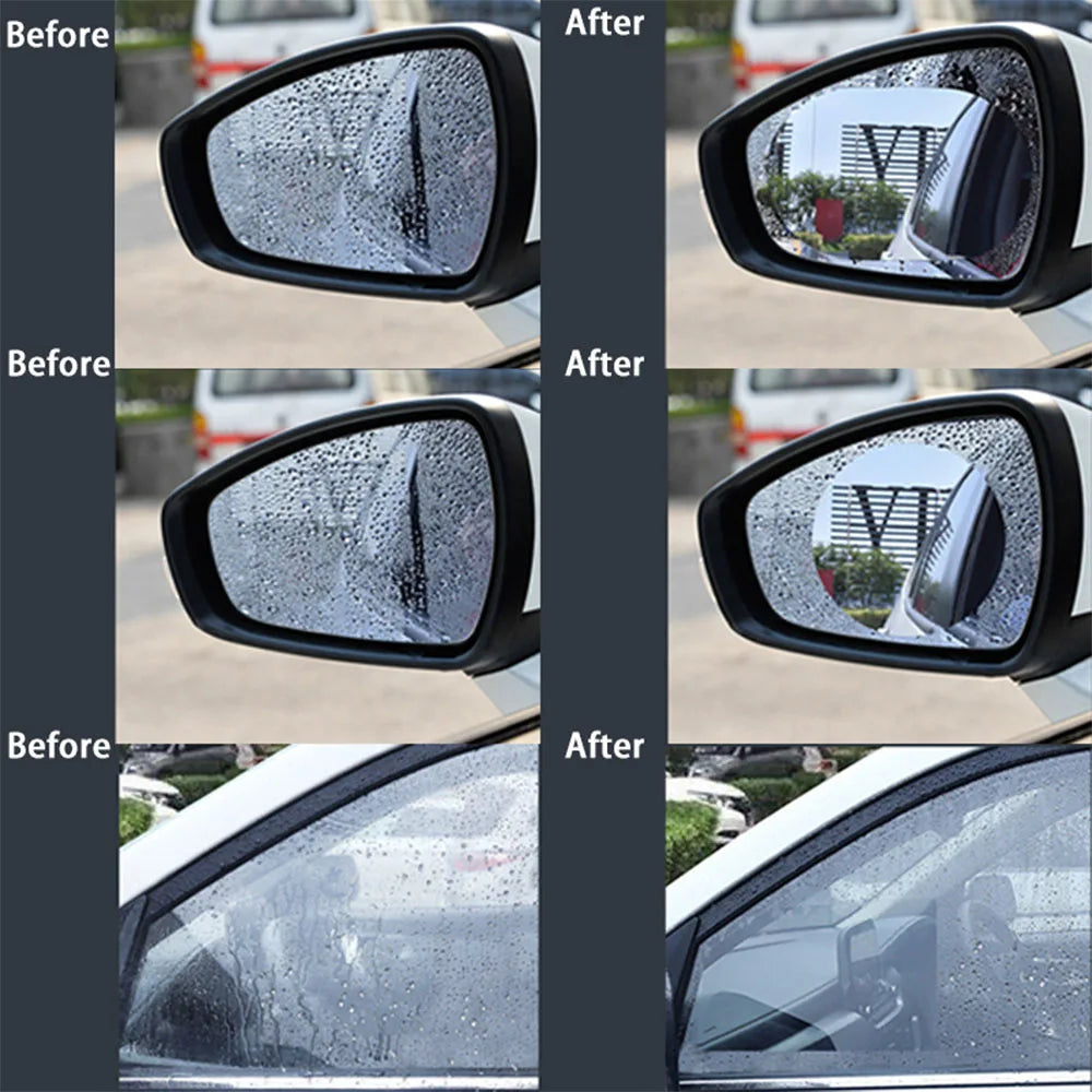 Rainproof Anti Fog Sticker for Car Mirrors. Side Mirror Waterproof Stick On Vehicle Decal Car