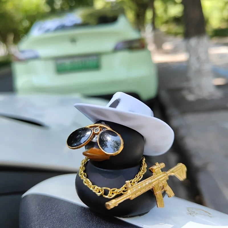 Cowboy Hat Black Duck Car Decoration
