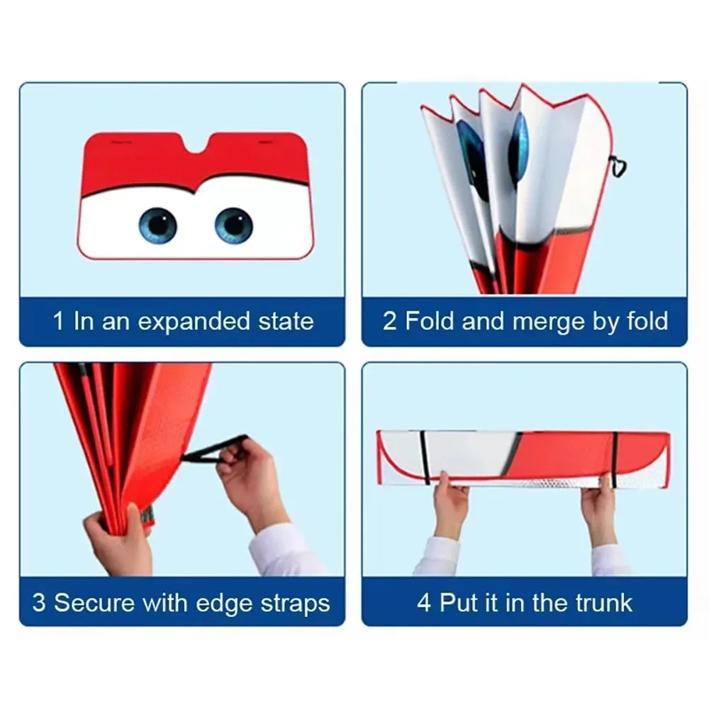 Car Eyes Windshield Sunshade
