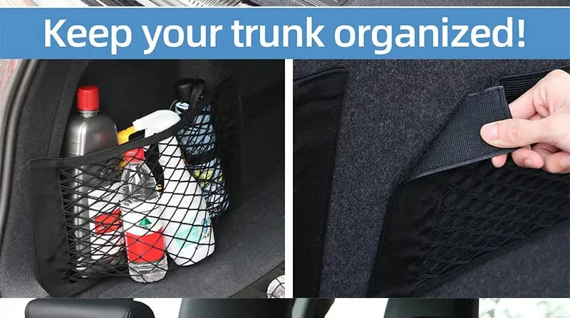 Organisateur de coffre en maille velcro