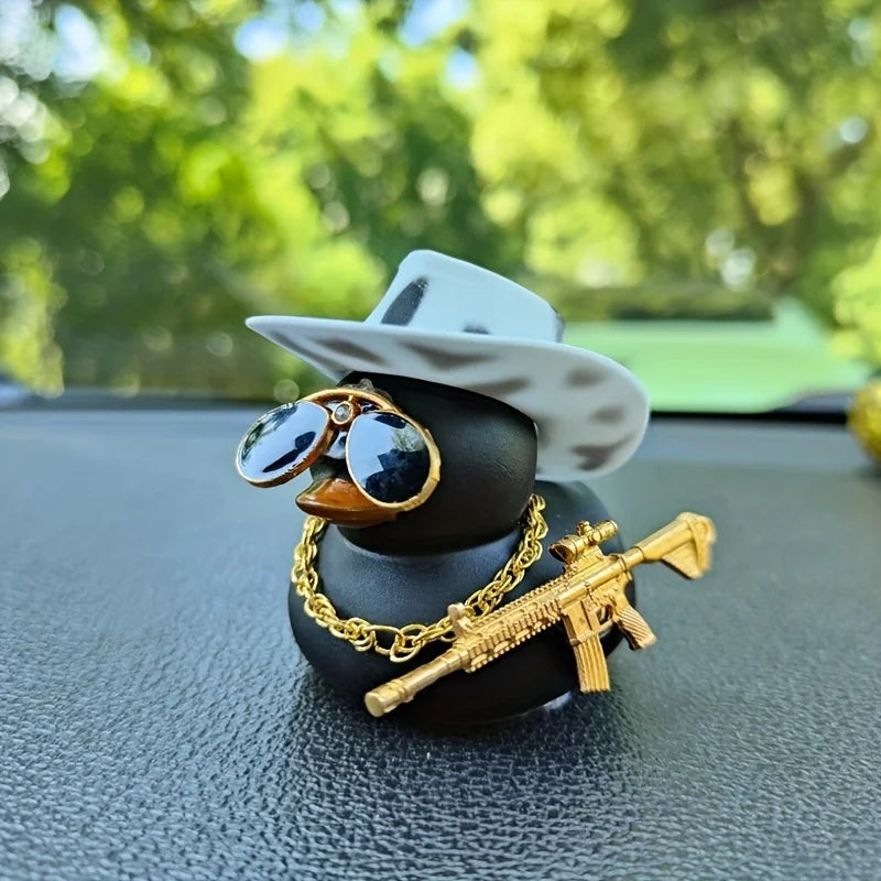 Cowboy Hat Black Duck Car Decoration