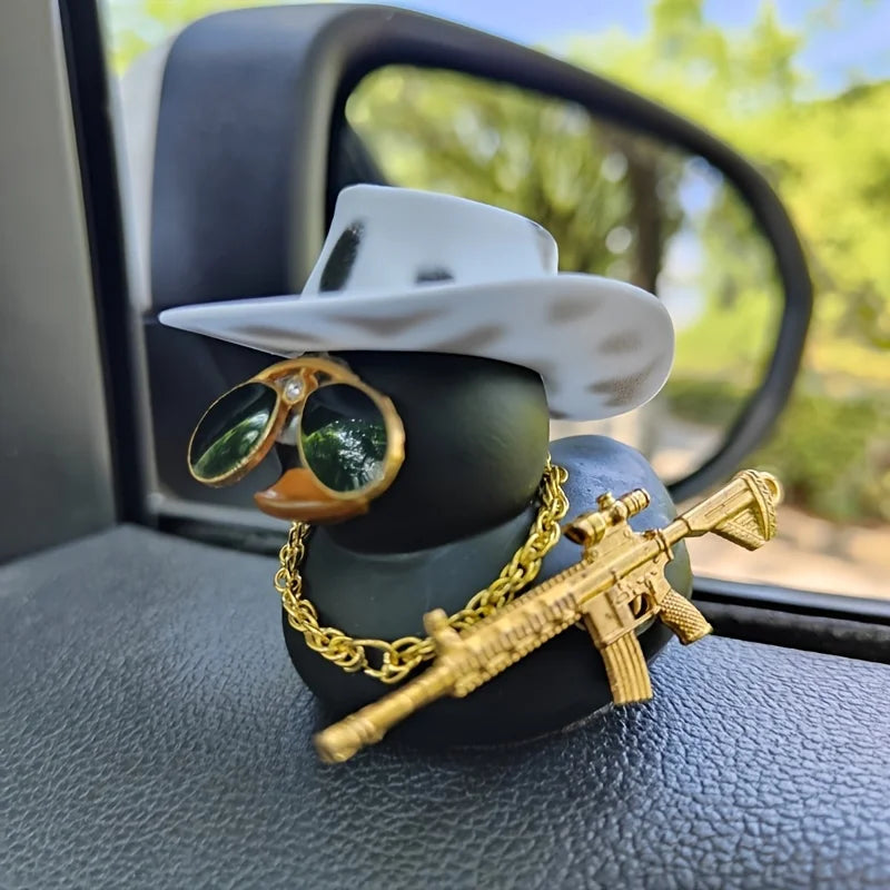 Cowboy Hat Black Duck Car Decoration