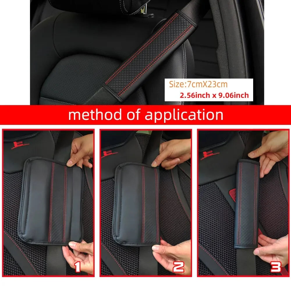 1PC PU Leather Car Seat Belt Cover
