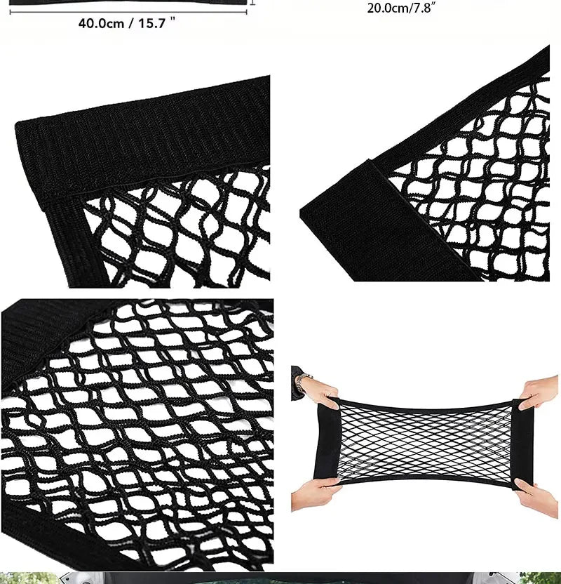 Organisateur de coffre en maille velcro