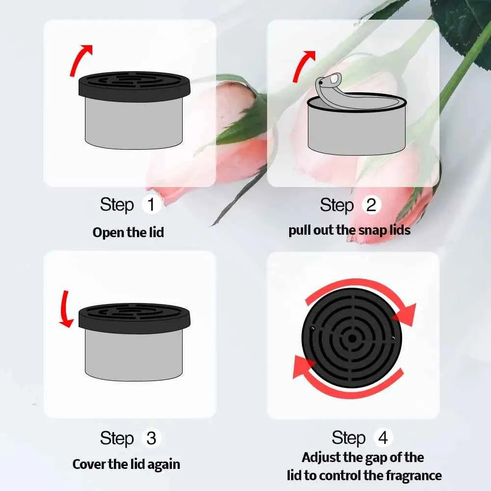 Car Air Freshener Jasmine Scent Organic Cans