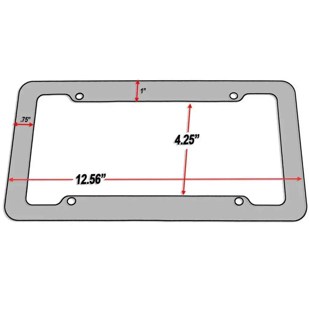 Carbon Fiber License Plate Frame with Standard Screw Kit
