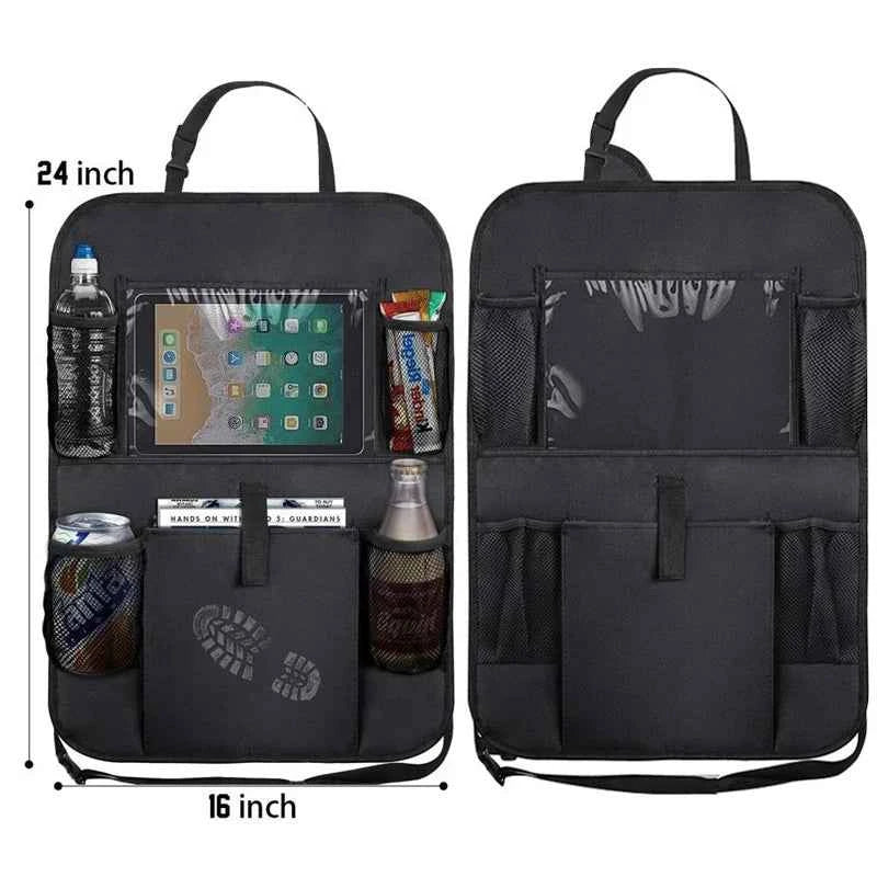 Car Backseat Organizer with Touch Screen Tablet Holder