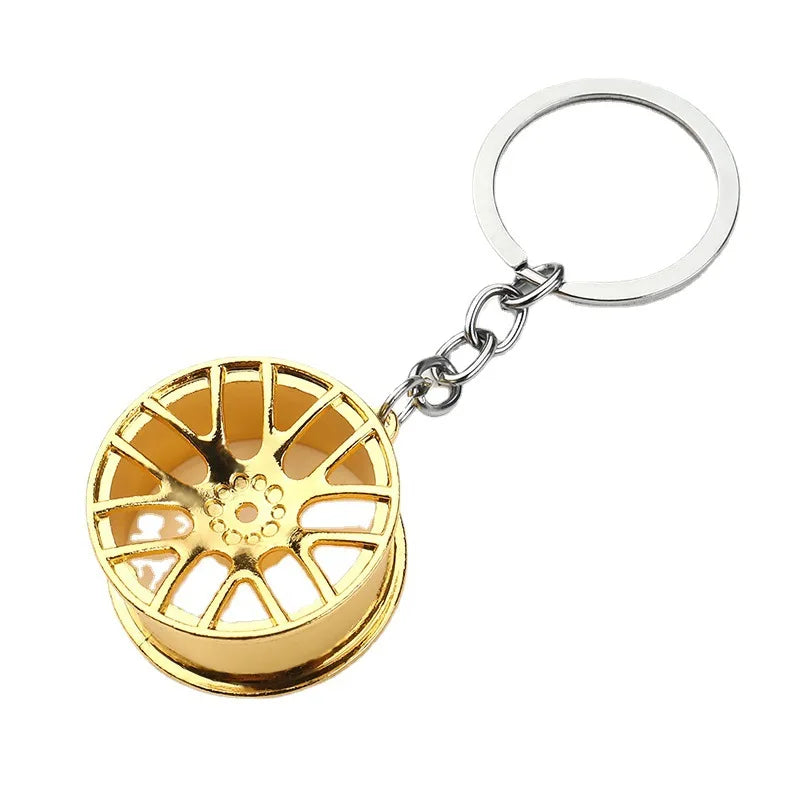 Metal Car Wheel Keychain