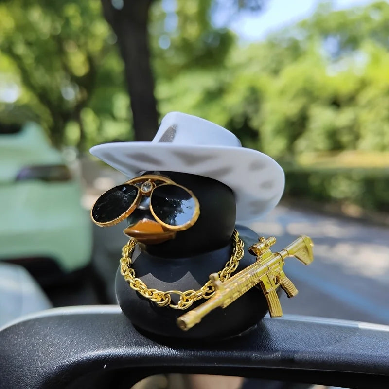 Cowboy Hat Black Duck Car Decoration