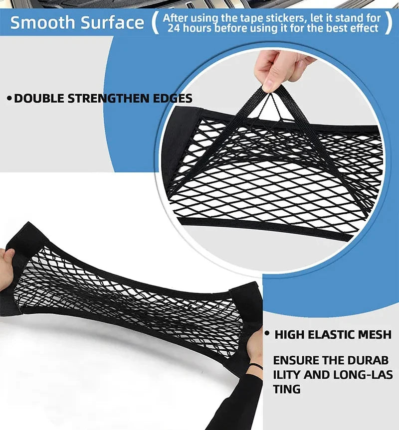 Organisateur de coffre en maille velcro