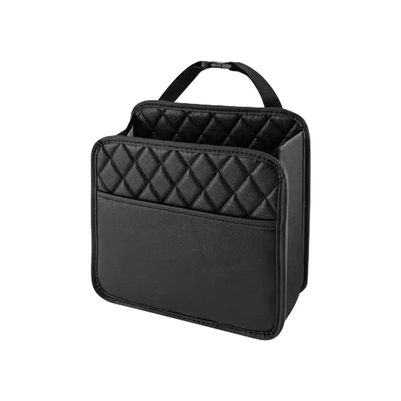 Car Seat Back Leather Storage Bag